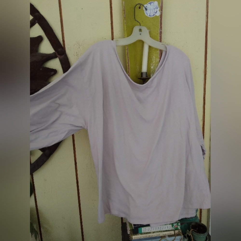 Free People lavendar open back tunic top XL